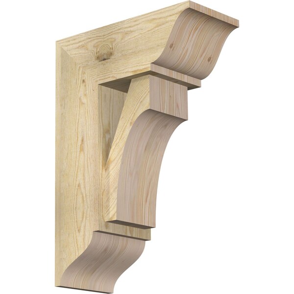 Ekena Millwork Westlake Traditional Rough Sawn Bracket w/ Offset Brace, Douglas Fir, 8"W x 18"D x 26"H BKT0806X18X26WTL01RDF - main